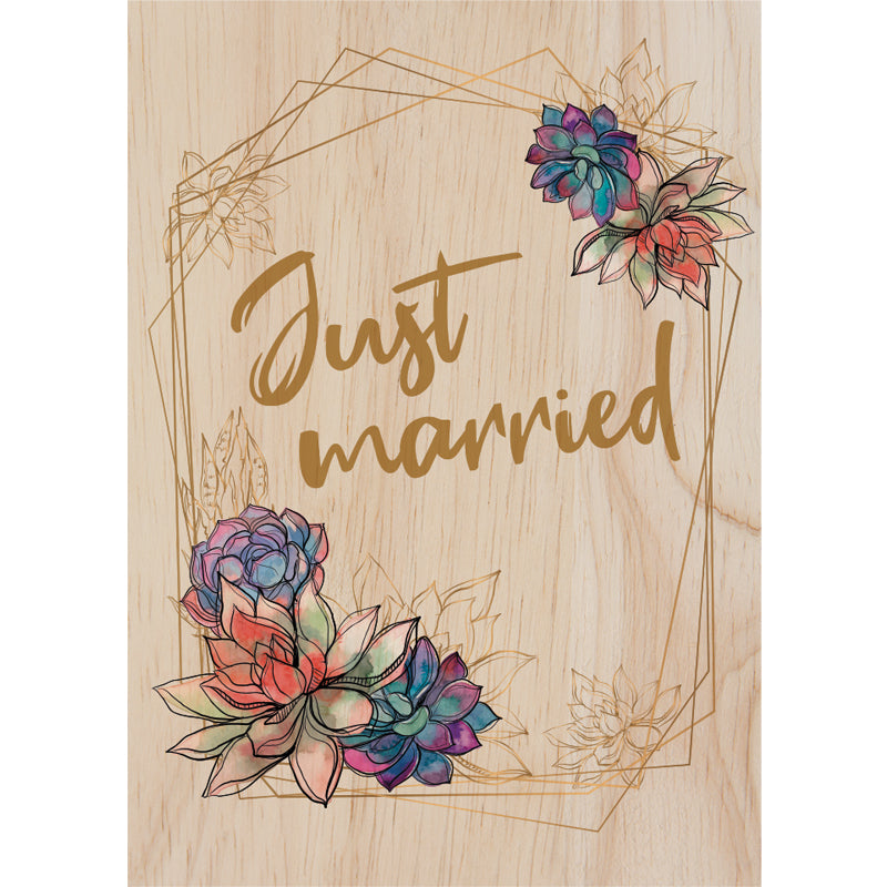 Woodcardz - Just married Flower