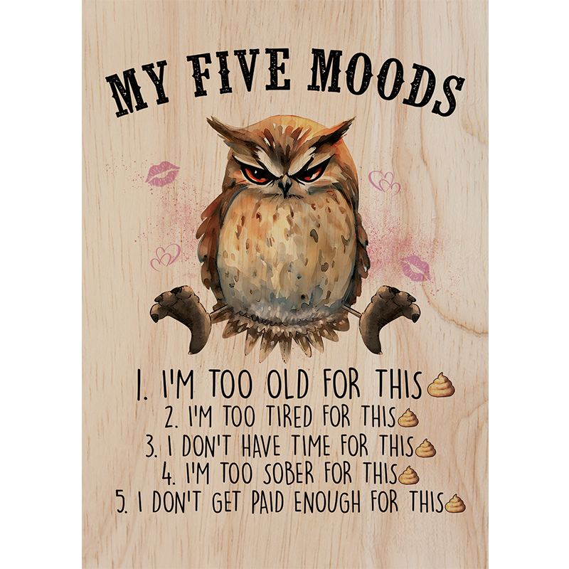 Woodcardz - My five moods